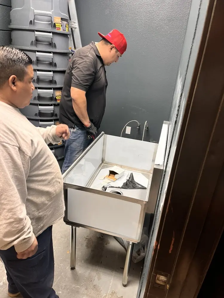 Commercial plumbing and sink installation in Seaside
